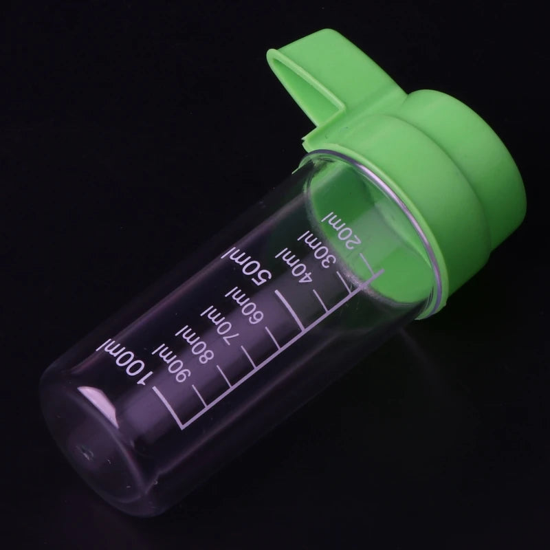 Set of 2 Plastic Bird Feeders and Water Dispensers for Parrots, Parakeets, Cockatiels, Conures, and Lovebirds - 100ml and 60ml Capacity, Easy to Use