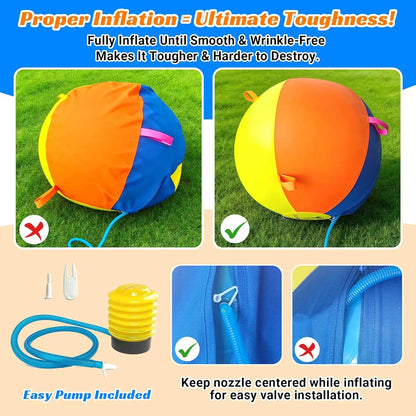 Hap Tim Interactive Herding Ball for Dogs - Durable Outdoor Training Toy for Medium to Large Breeds, Including Corgis, Australian Shepherds, Cattle Dogs, and Border Collies (Not Suitable for Aggressive Chewers)
