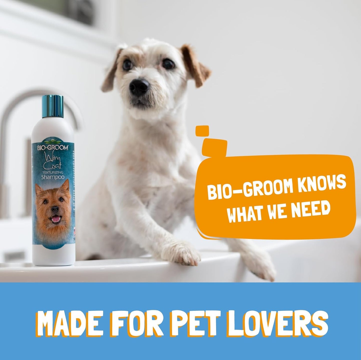 Wiry Coat Tearless Dog Shampoo - 12 Fl Oz, Cruelty-Free Puppy and Cat Grooming Solution, Made in the USA, Texturizing Formula